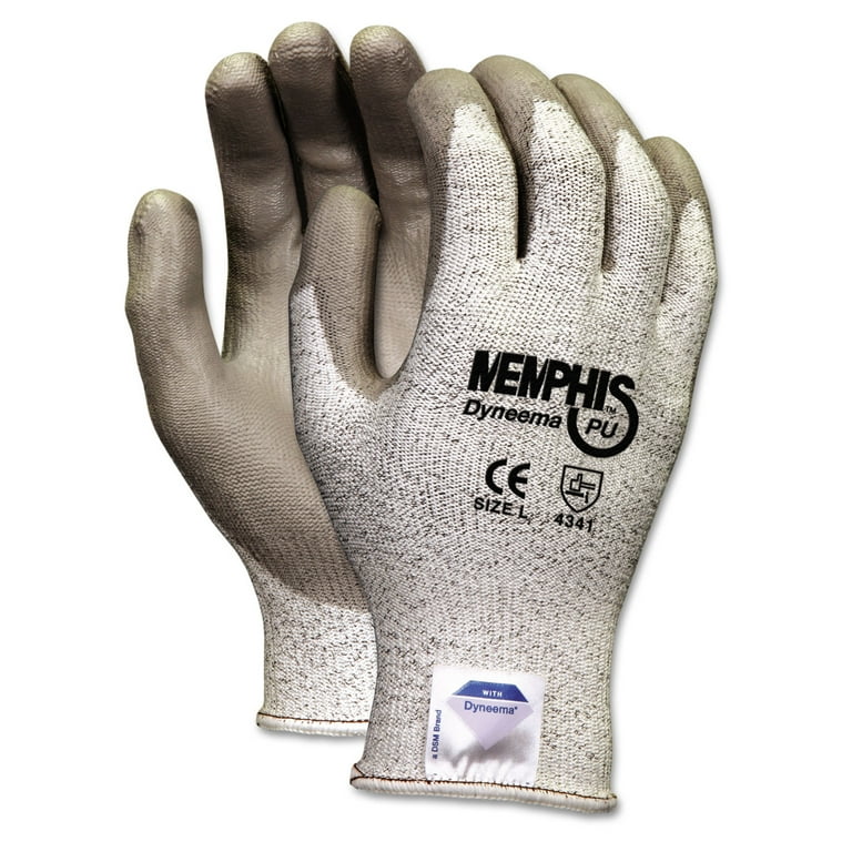 Memphis Dyneema Polyurethane Gloves, Large, White/Gray, Pair Memphis Dyneema Polyurethane Gloves, Large, White/Gray, Pair
