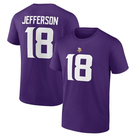 NFL Justin Jefferson Minnesota Vikings Mens Name & Number Short Sleeve Tee