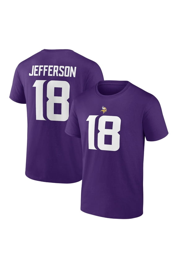 NFL Justin Jefferson Minnesota Vikings Mens Name & Number Short Sleeve Tee