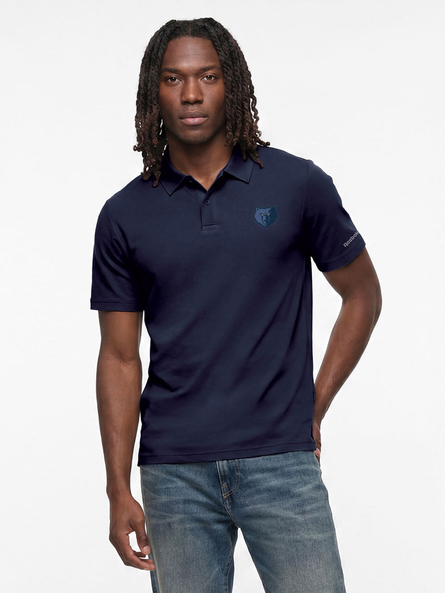 Memphis Grizzlies Reebok Mens Short Sleeve Polo Shirt