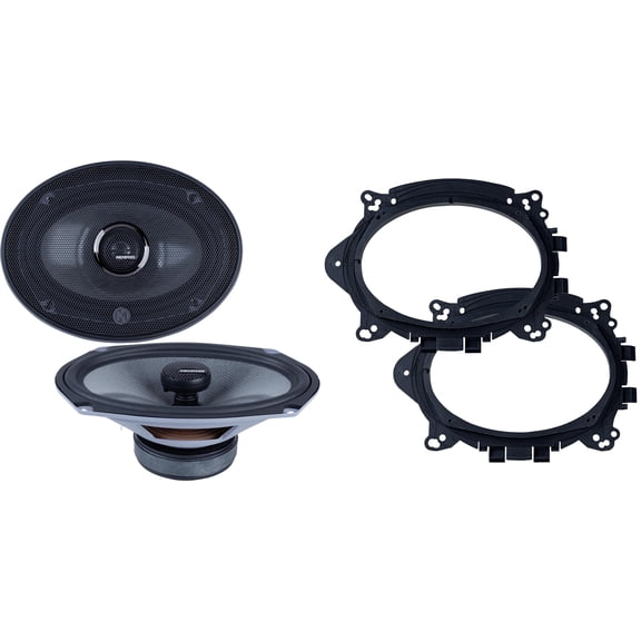 Memphis MS69 6x9" Convertible Set Speaker with OEM Replacement Brackets Compatible with 2007+ Silverado