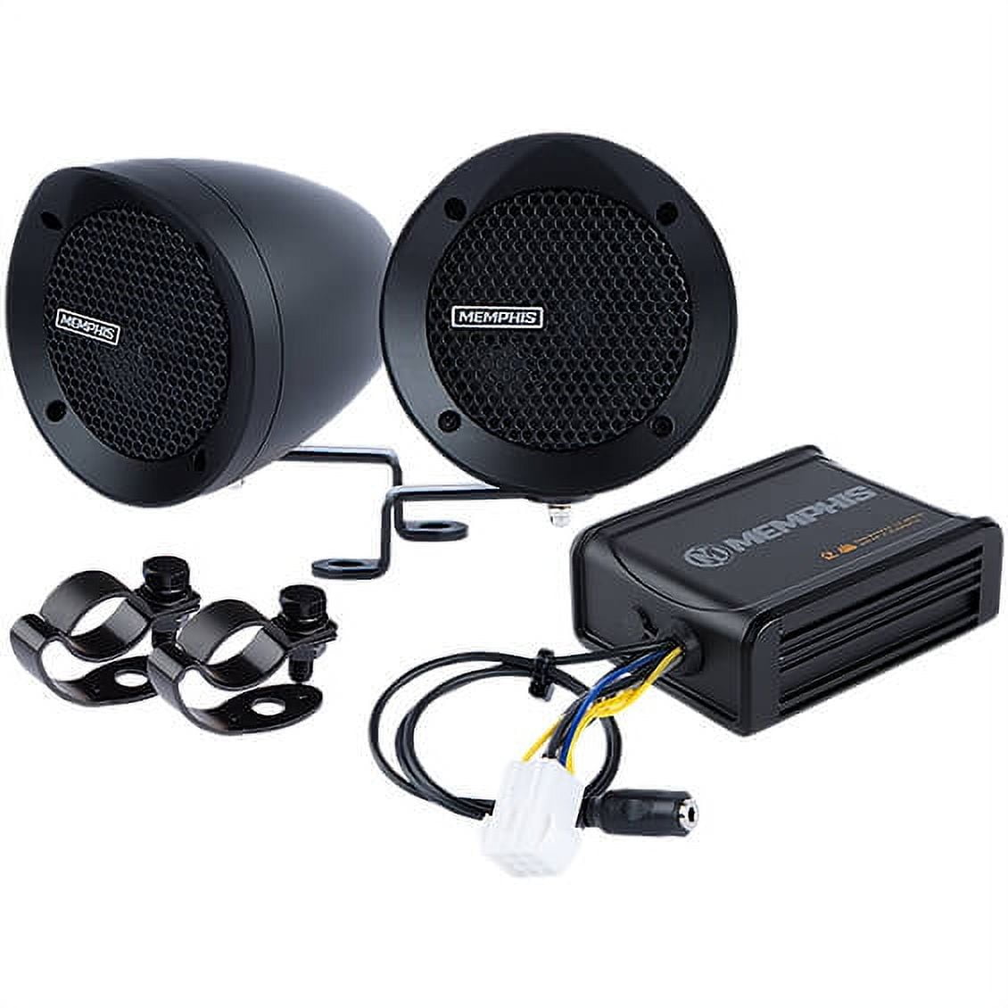 Memphis MXABMB2 2 Black Bullet Style Powersports Speaker Kit W/ 2