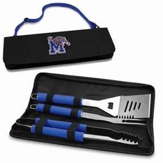 Memphis Tigers - Metro BBQ Tote & Tools Set by Picnic Time (Blue)