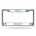 thumbnail image 1 of Memphis Basketball Grizzlie's Chrome Metal License Plate Frame, 1 of 5