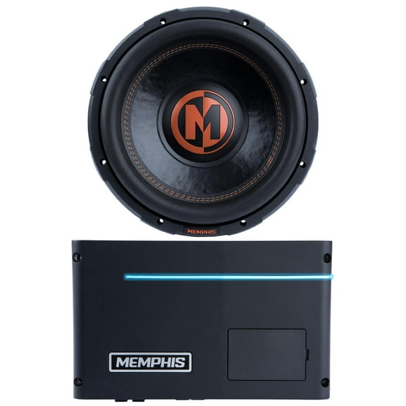 Memphis PRXA600.1 Power Reference Series Mono Subwoofer Amplifier and 1 Memphis Audio MJP1222 12" Dual 2 Ohm MOJO Pro Subwoofer