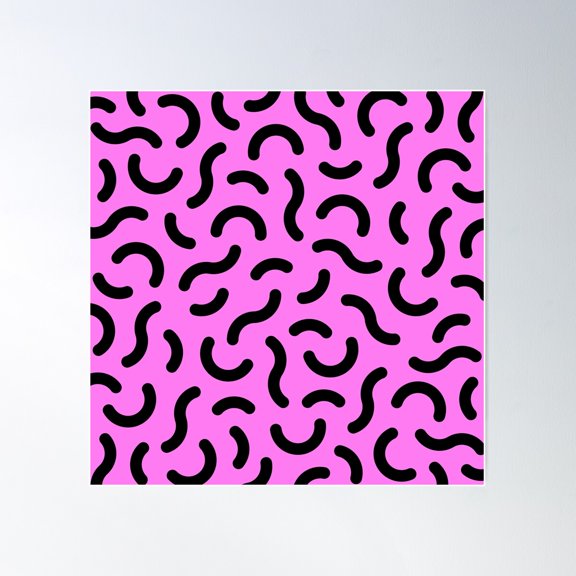 Memphis Pattern 439 Poster Wall Art, Modern Wall Decor For Living Room Bedroom, 30x30 UNFRAMED