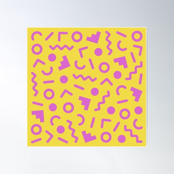 Memphis Pattern 654 Poster Wall Art, Modern Wall Decor For Living Room Bedroom, 30x30 UNFRAMED