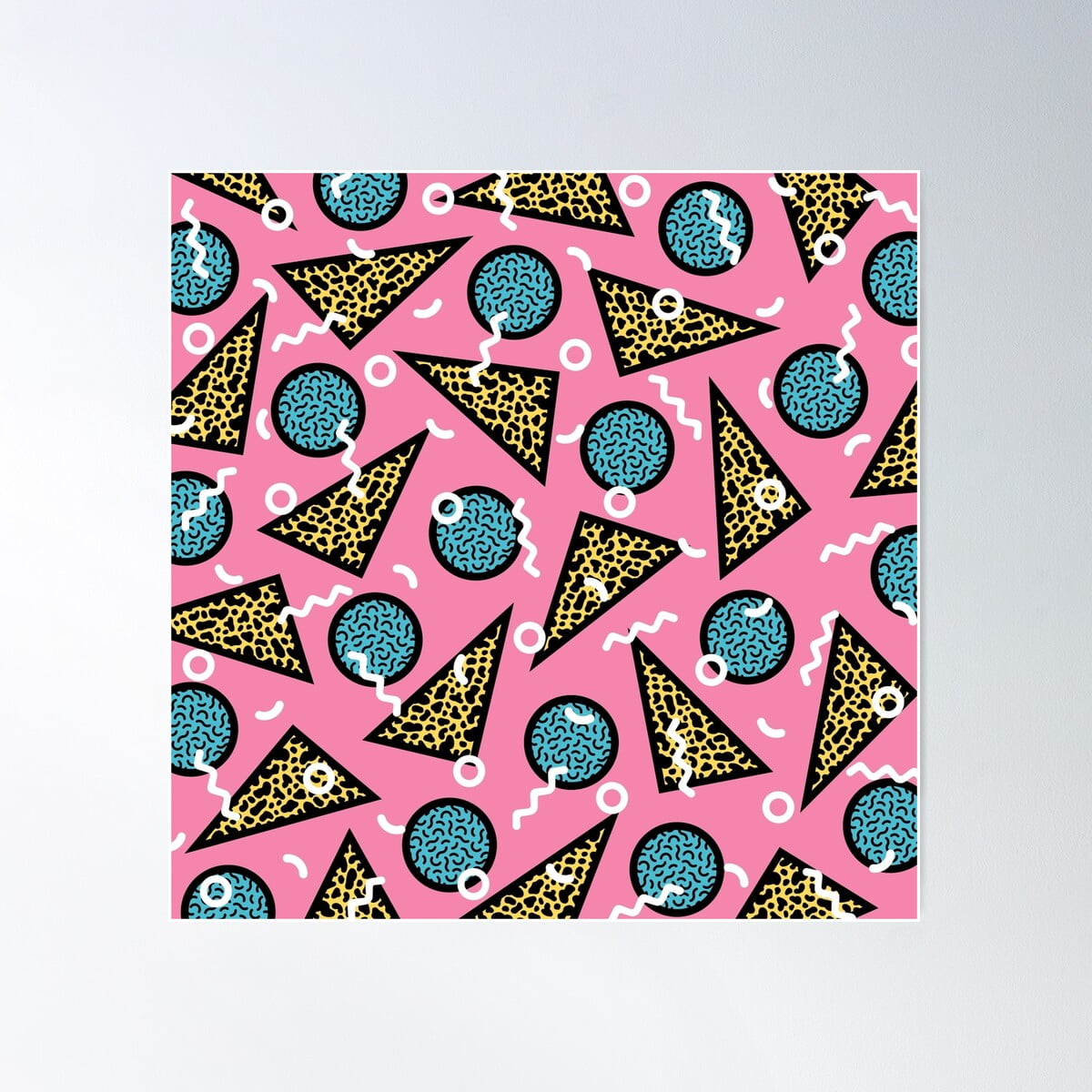 Memphis Pattern 724 Poster Wall Art, Modern Wall Decor For Living