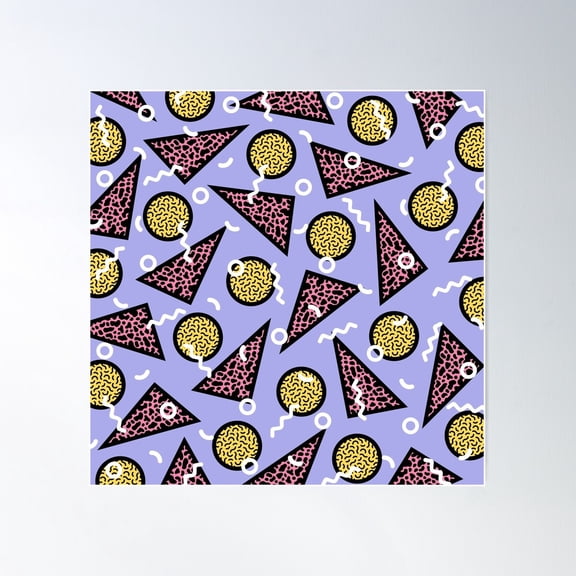 Memphis Pattern 725 Poster Wall Art, Modern Wall Decor For Living Room Bedroom, 24x24 UNFRAMED