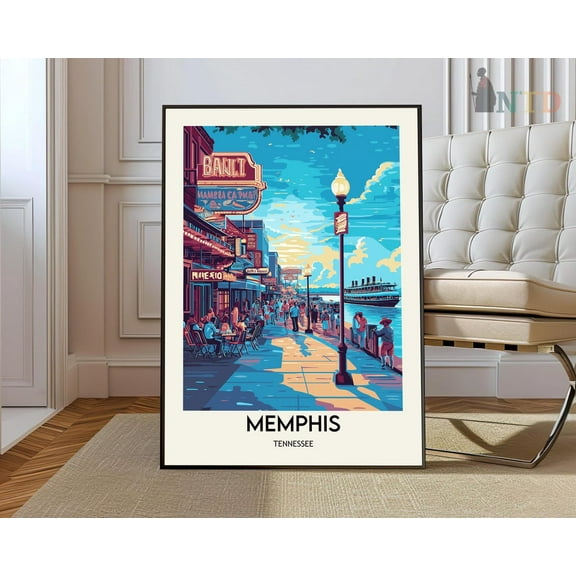 Memphis Poster, Memphismemphis Print, Memphis Photo, Memphis Poster Print, Memphis Travel Poster, Memphis Tennessee Poster Wall Art, Modern Wall Decor, 16x24 UNFRAMED