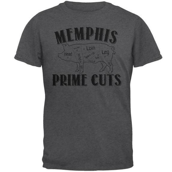 Memphis Prime Cuts Mens T Shirt Dark Heather 3X-LG