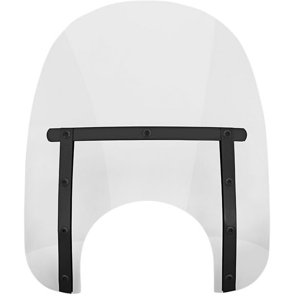 Memphis Shades 15" Slim Clear w/Black Strap Windshield w/9" Cutout (MEB4120)