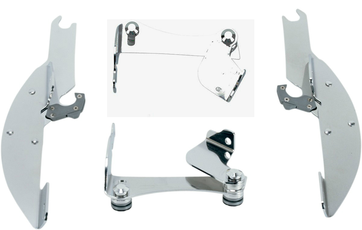 Memphis Shades Trigger-Lock Mount Kit For Yamaha XVS95 – No-Tool Quick Release Windshield Mount (2009-2011)