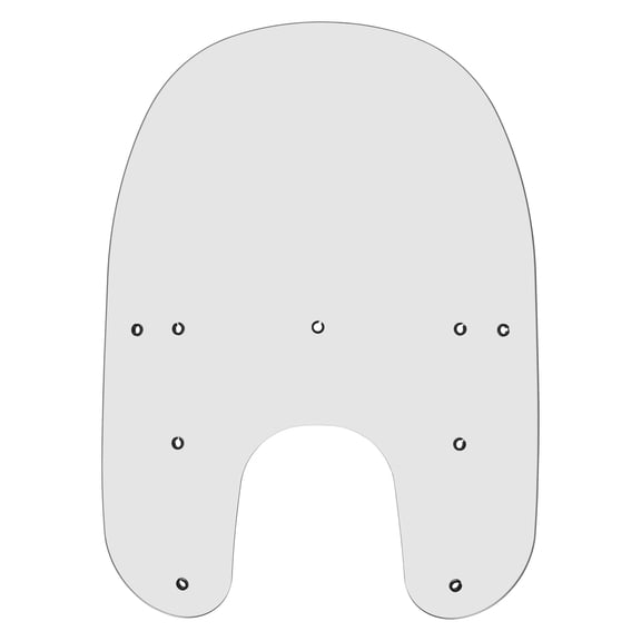 Memphis Shades Clear 12" Plastic Windshield for FXR/XL/FXD (MEP6230)