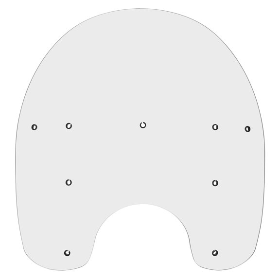 Memphis Shades Clear 17" Plastic Windshield for FLSTC/FLSTF/FLSTN (MEP6260)
