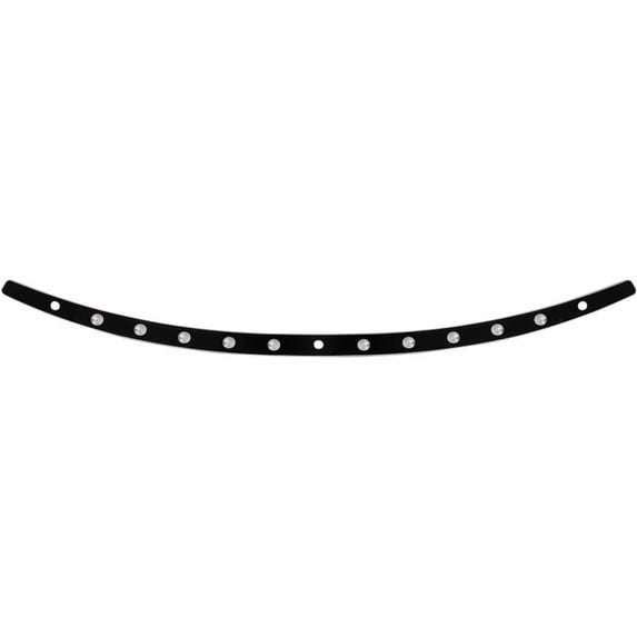 Memphis Shades MEB0943 Stainless Steel Dish Windshield Trim - Black Contrast
