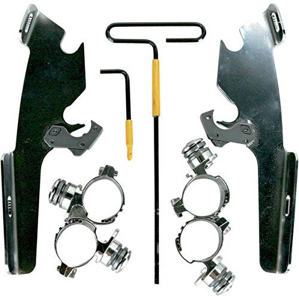 Memphis Shades MEM8982 Polished Trigger-Lock Mount Kit for Kawasaki ...
