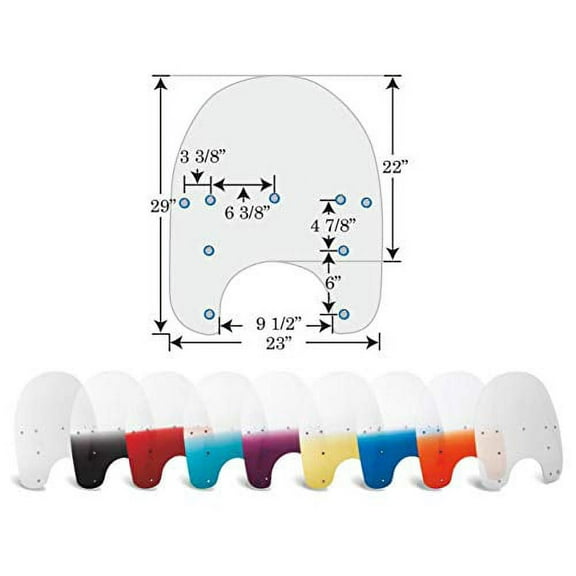 Memphis Shades MEP6120 Clear Windshield (15" Road King Replacement Plastic)