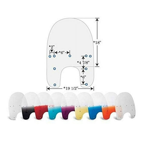 Memphis Shades MEP6330 Clear Windshield (Replacement Plastic For Harley-Dav