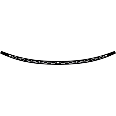 Memphis Shades Stainless Steel Windshield Trim Black w/Chain (MEB0944)