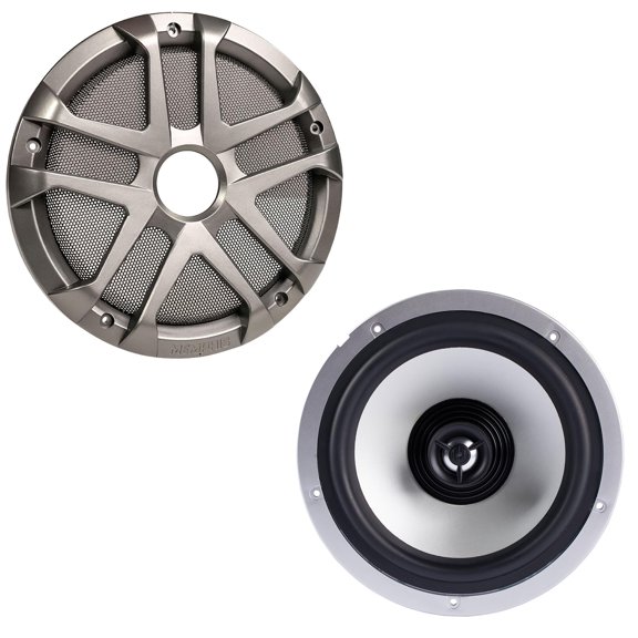 Memphis Single 8in LED Speaker Gray Grille DIY Boom Box Kit