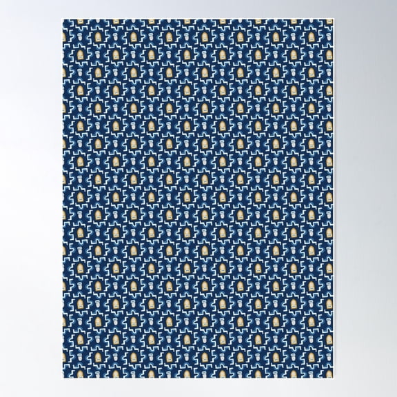 Memphis Style Geometric Abstract Seamless Vector Pattern Poster Wall Art, Modern Wall Decor For Living Room Bedroom, 16x24 UNFRAMED