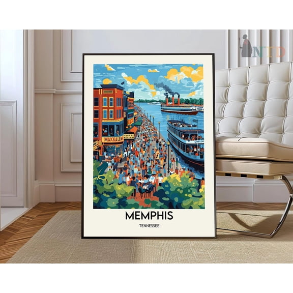 Memphis Tennessee City Poster, Unframed Paper Poster 8x10in