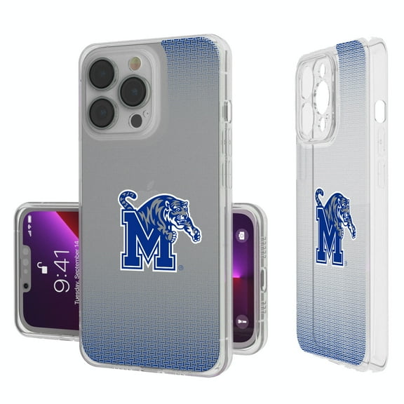 Memphis Tigers Linen Logo iPhone Clear Case