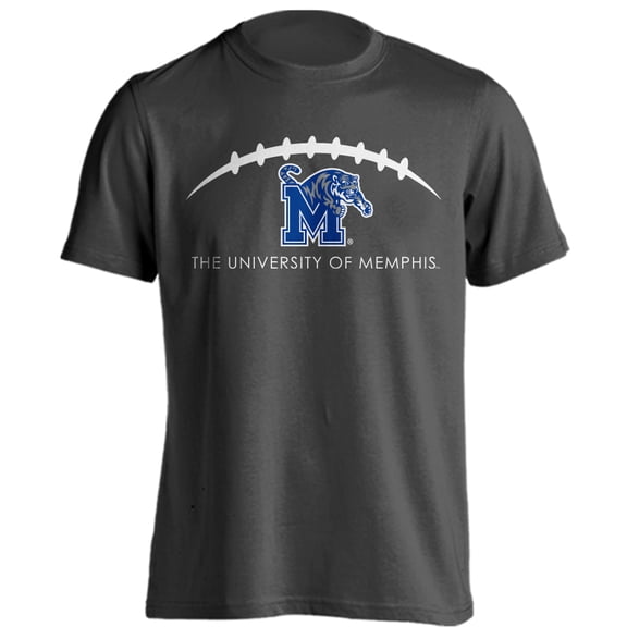 Memphis University Tigers Football Laces Out Logo T-Shirt