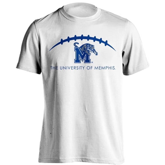 Memphis University Tigers Football Laces Out Logo T-Shirt