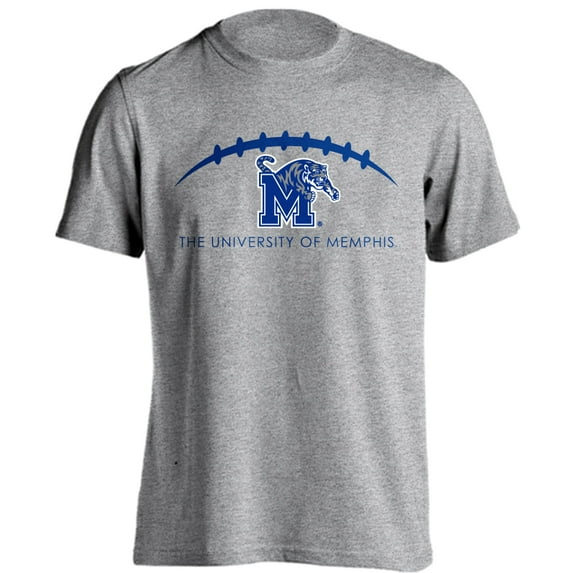 Memphis University Tigers Football Laces Out Logo T-Shirt