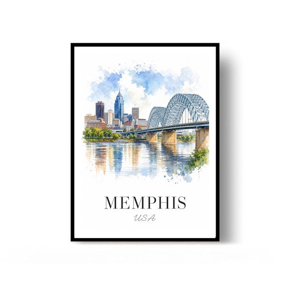 Memphis Usa Travel Print Wall Decor