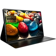 Memzuoix 16 2560 x 1600 LED Portable Computer Monitor, Black