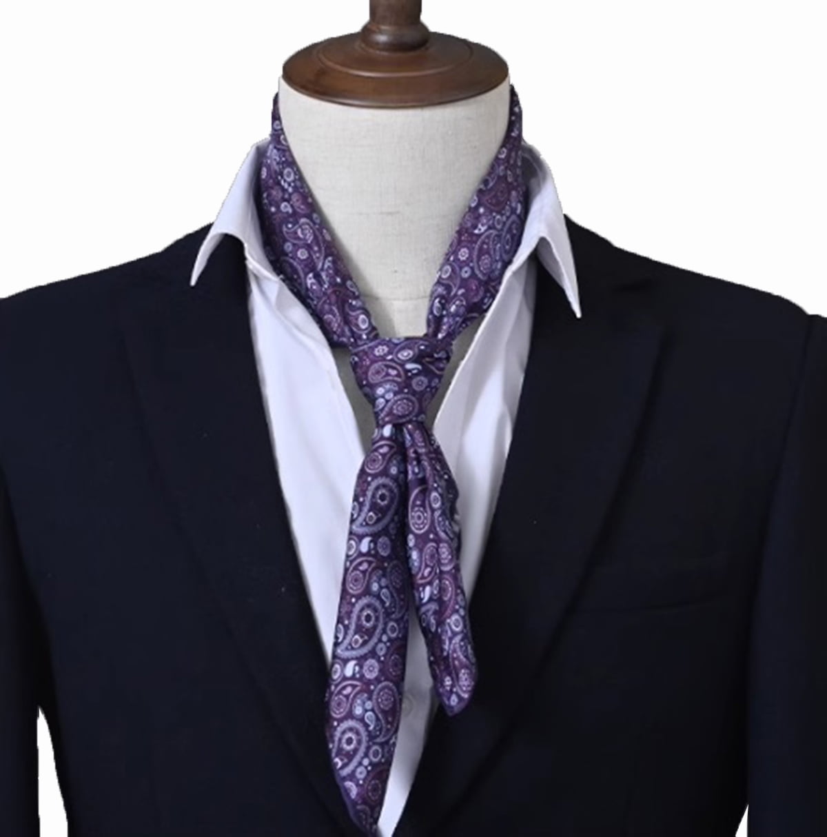 Men's Scarf in Purple – Soft Cotton Jersey for All Seasons