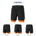 thumbnail image 1 of Men 2 In 1 Running Shorts Quick Drying Breathable Active Training Exercise Jogging Marathon Cycle Shorts, 1 of 7