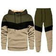 thumbnail image 1 of Men 2 Piece Outfits Fall Casual Crew Neck Muscle Long Sleeve Pullovers And Classic Fit Sweatpant Set Tracksuit, 1 of 2