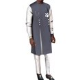 thumbnail image 1 of Men 2 Pieces Pants Sets African Clothes Casual Men Patchwork Top Shirt and Pants Sets African Men Clothes, 1 of 4