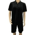thumbnail image 1 of Men 2pc Stacy Adams leisure jogging suit Shorts Set Summer  3820 Black Velvet, 1 of 5