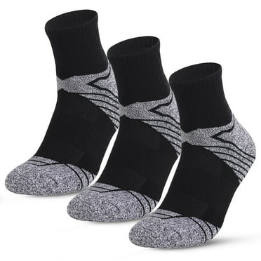 ametoys Men 3 Pairs Cushioned Hiking Socks Casual Cotton Crew Socks for ...