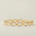 thumbnail image 1 of Men's Diamond Chain Link Bracelet, 14K Solid Gold, Natural Diamonds, Linked Cuban Bracelet, Geometric Jewelry, Ready To Ship, IGI Certified, 1 of 8