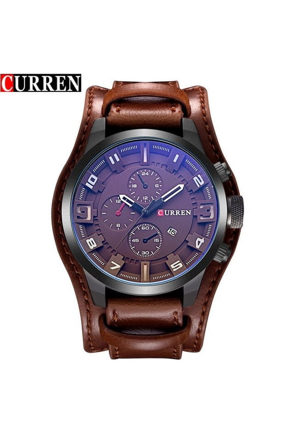 Men's Watches Fashion Luxury Brand CURREN Military Quartz Sports Mens Watch Casual Leather Wristwatches Male Clock Montre Homme