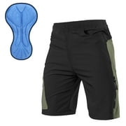 Men 3D Padded Mountain Bike Cycling Shorts Breathable Loose-Fit Sports MTB Cycling Running Shorts