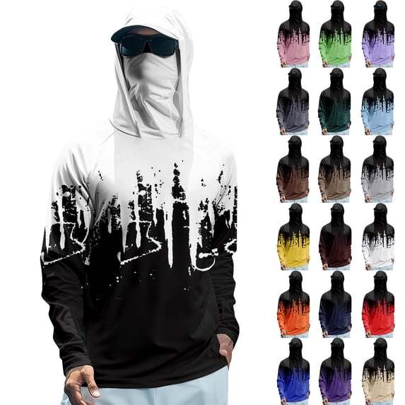 Men 3D Print Pullover Hoodies with Built-In Face Mask And Drip Design Featuring Streetwear Style For Casual Outings Skateboarding Concerts Coffee XXXL