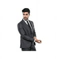 thumbnail image 1 of Men 3pc European Vested Suit WESSI  J.VALINTIN Extra Slim Fit JV15 Charcoal Gray, 1 of 9