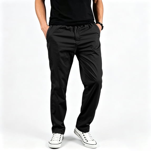 Men 4 Pocket Cargo Work Pants Durable Regular Fit Breathable Outdoor Utility Trousers S-XXL