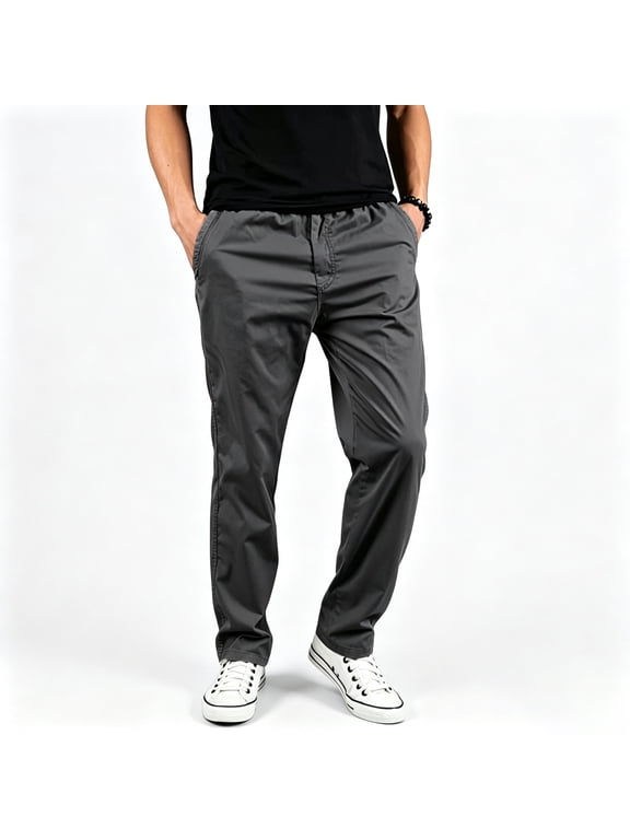 Men 4 Pocket Cargo Work Pants Durable Regular Fit Breathable Outdoor Utility Trousers S-XXL