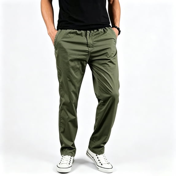 Men 4 Pocket Cargo Work Pants Durable Regular Fit Breathable Outdoor Utility Trousers S-XXL