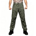thumbnail image 1 of Men 6 Pocket Cargo Work Pants Durable Regular Fit Breathable Outdoor Utility Trousers S-XXL, 1 of 9
