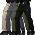 thumbnail image 1 of Men 6 Pocket Work Pants UPF50+ Regular Stretch Fit All Terrain Light Cargo Pants S-XXL（1 piece）, 1 of 10