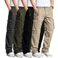 thumbnail image 1 of Men 6 Storage Utility Cargo Pants Stretch Ripstop Tapered Hiking Work Pants S-XXL（1 piece） without belt, 1 of 10